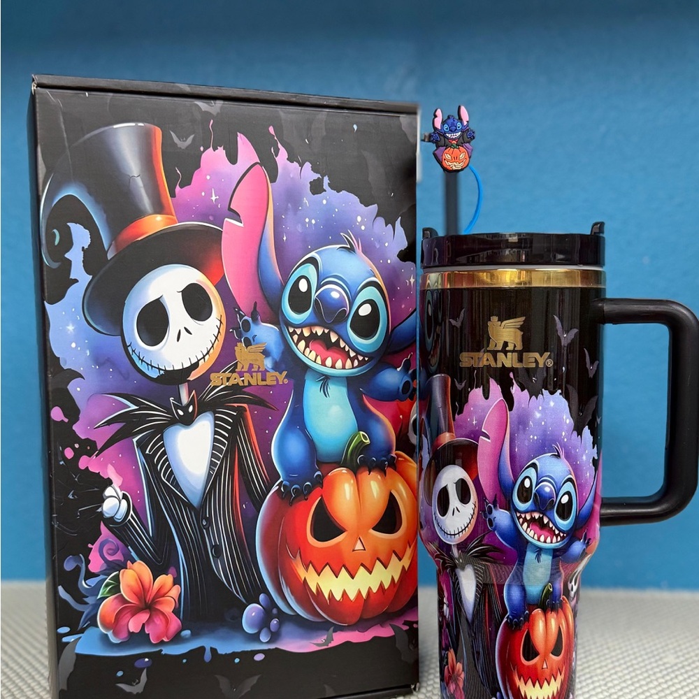 Stanley Halloween Mug with Black and Blue Design